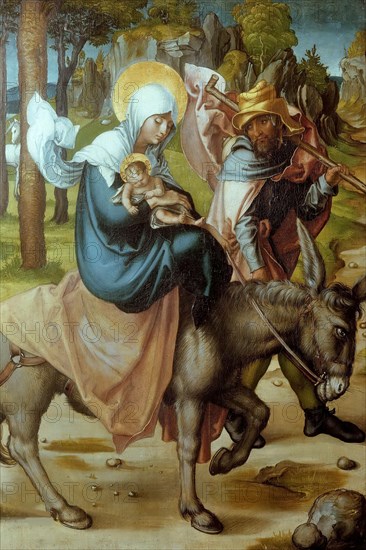 Seven Sorrows Polyptych: The Flight into Egypt, 1495-1496. Creator: Dürer, Albrecht (1471-1528).