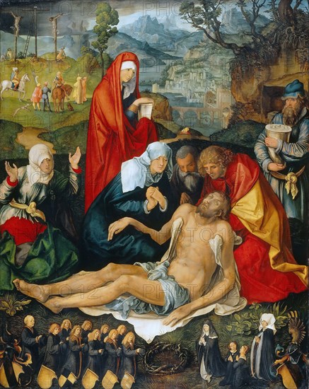 The Lamentation of Christ. Epitaph-Painting of the Nuremberg Holzschuher Family, ca 1499. Creator: Dürer, Albrecht (1471-1528).