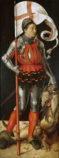 Paumgartner altarpiece, side panel: Stephan Paumgartner as Saint George, after 1503. Creator: Dürer, Albrecht (1471-1528).