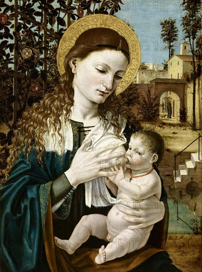 Madonna del latte, c. 1490. Creator: Bergognone, Ambrogio (1453-1523).