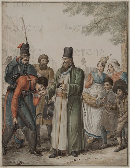 Occupation russe à Paris (Russian Cossacks in Paris, 1814), 1814-1817. Creator: Opiz, Georg Emanuel (1775-1841).