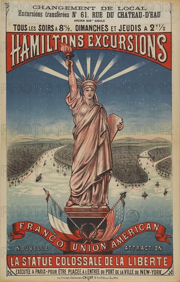 Hamiltons Excursions: La statue colossale de la Liberté, 1880s. Creator: Anonymous.