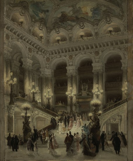 L'Escalier de l'Opéra, 1877. Creator: Béroud, Louis (1852-1930).