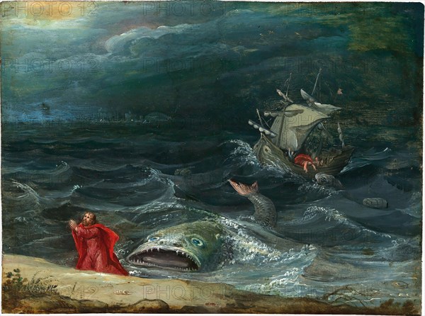 Jonah and the Whale, 17th century. Creator: Anonymous.