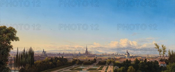 Vienna seen from the Belvedere Gardens, Mid of the 19th cen. Creator: Hintze, Johann Heinrich (1800-1861).