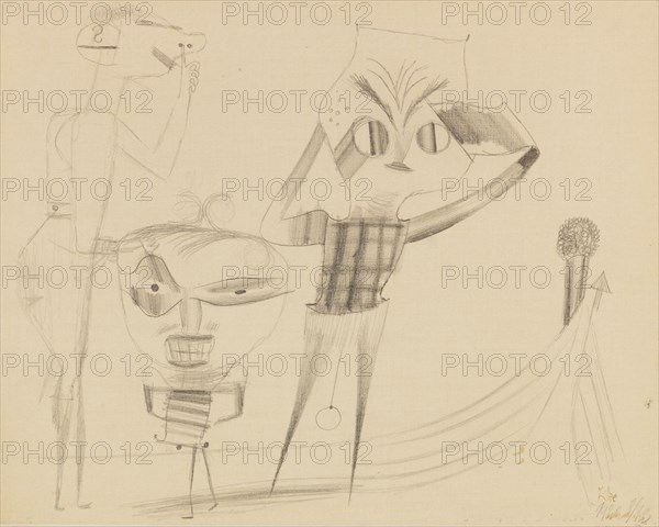 Vulgar comedy, 1922. Creator: Klee, Paul (1879-1940).