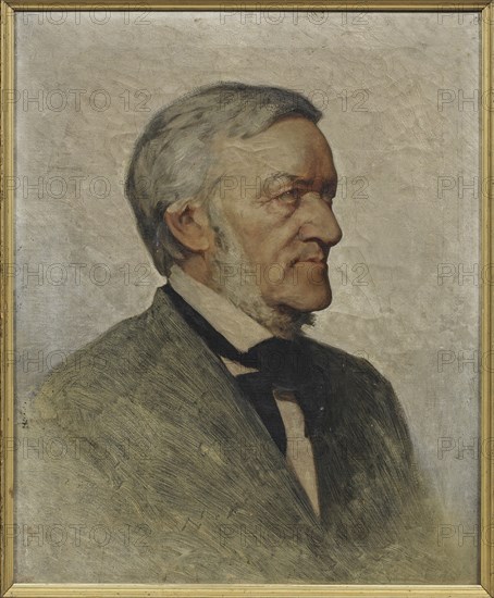 Portrait of the Composer Richard Wagner (1813-1883). Creator: Lenbach, Franz, von (1836-1904).