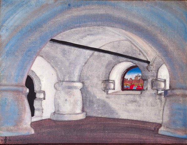 Stage design for the opera Sadko by N. Rimsky-Korsakov, 1920. Creator: Roerich, Nicholas (1874-1947).