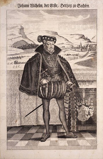Johann Wilhelm (1530-1573), Duke of Saxe-Weimar, c. 1710. Creator: Marchand, Johann Christian (1680-1711).