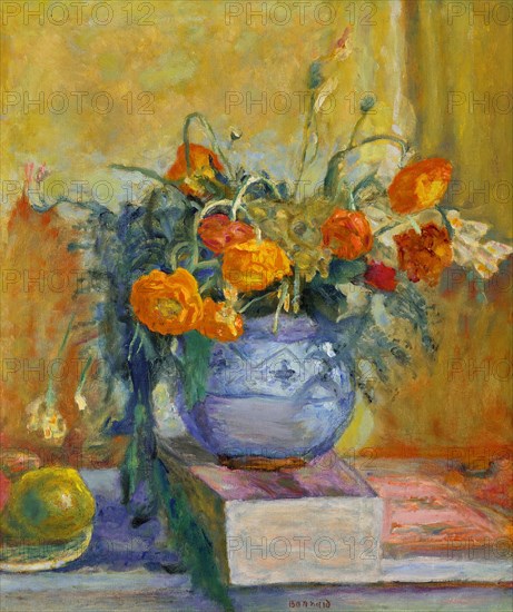 Renoncules au vase bleu, c. 1925. Creator: Bonnard, Pierre (1867-1947).