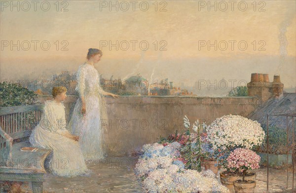 Le Crépuscule (Twilight), c. 1890. Creator: Hassam, Childe (1859-1935).