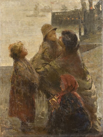 Ricordati della mamma, c. 1903. Creator: Feragutti Visconti, Adolfo (1850-1924).