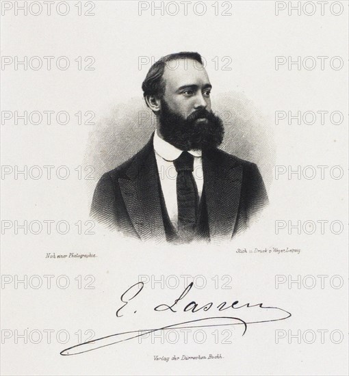 Portrait of the composer, pianist and conductor Eduard Lassen (1830-1904). Creator: Weger, August (1823-1892).