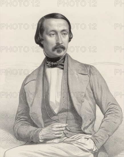 Portrait of the pianist and composer Félix Le Couppey (1811-1887). Creator: Alophe, Marie-Alexandre Menut (1812-1883).