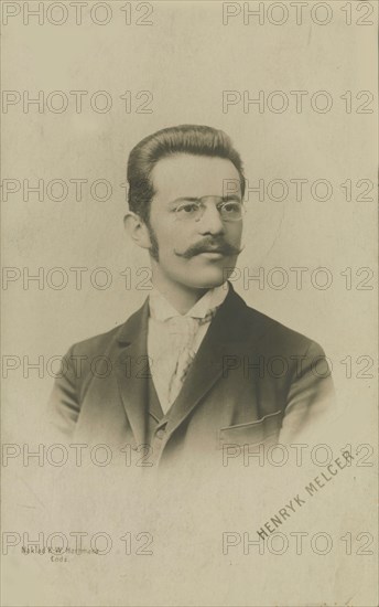 Portrait of the conductor and composer Henryk Melcer-Szczawinski (1869-1928), before 1905. Creator: Anonymous.