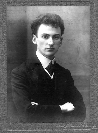 Portrait of the violinist and composer Joseph Achron (1886-1943), 1908. Creator: Photo studio H. Rentz & F. Schrader.