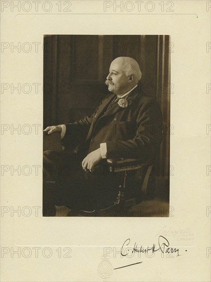 Portrait of the Composer Sir Charles Hubert Hastings Parry (1848-1918). Creator: Photo studio Lafayette, London .