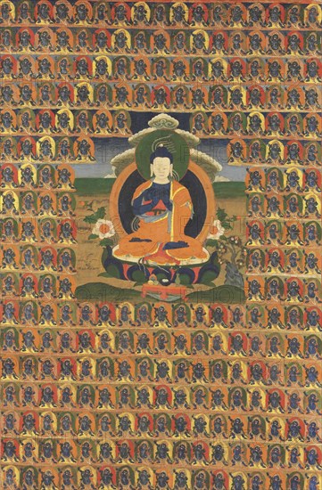Thangka of Nagarjuna, 18th century. Creator: Tibetan culture.