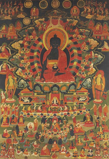 The Medicine Buddha, 18th century. Creator: Tibetan culture.