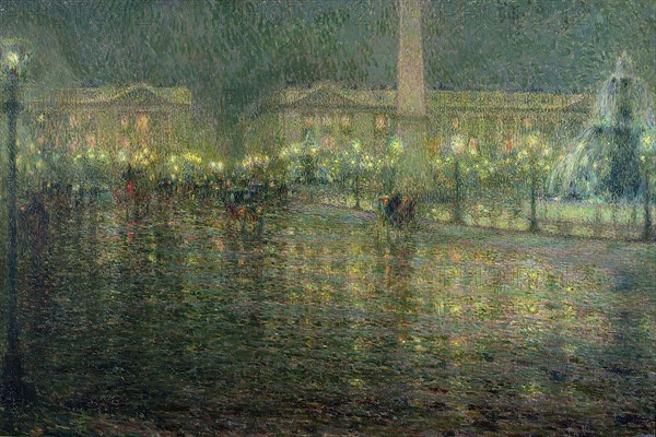 La Place de la Concorde, 1909. Creator: Le Sidaner, Henri (1862-1939).