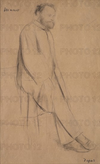Portrait of the artist Édouard Manet (1832-1883), ca 1867. Creator: Degas, Edgar (1834-1917).