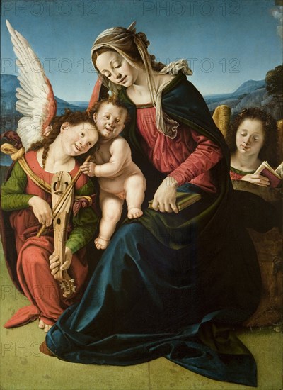 The Virgin and Child with two angels, ca. 1505-1510. Creator: Piero di Cosimo (ca 1462-ca 1521).