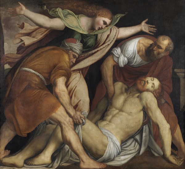 The Entombment of Christ, c. 1560. Creator: Gambara, Lattanzio (c. 1530-1574).