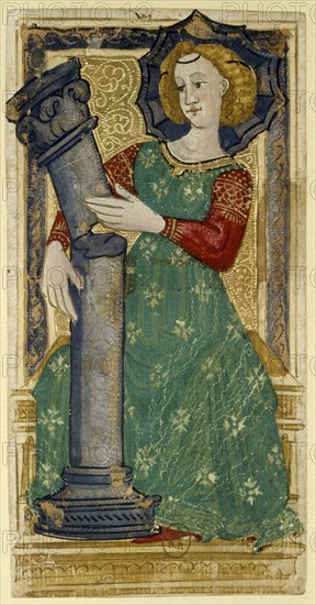 Strength. Charles VI Tarot, ca 1460. Creator: Apollonio di Giovanni di Tommaso (ca. 1415-1465).