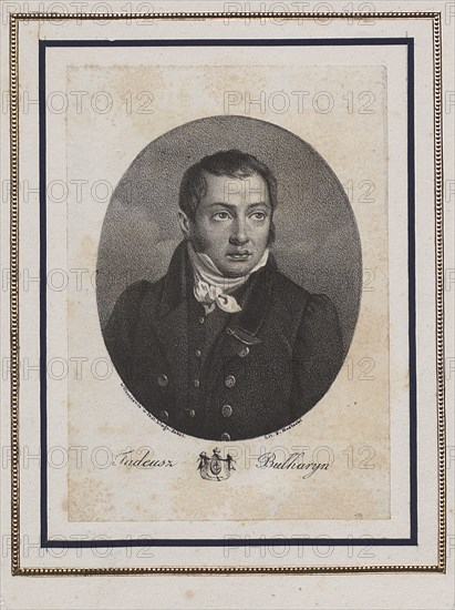 Portrait of the author Faddei Bulgarin (1789-1859), 1832. Creator: Kostecki, Franciszek (active 1819-1831).