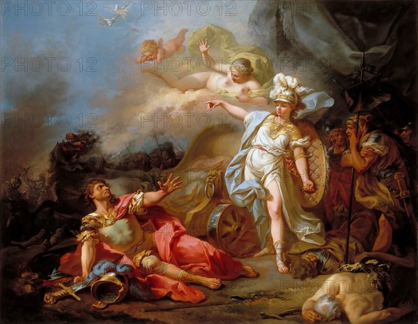 The Combat of Mars and Minerva, 1771. Creator: David, Jacques Louis (1748-1825).