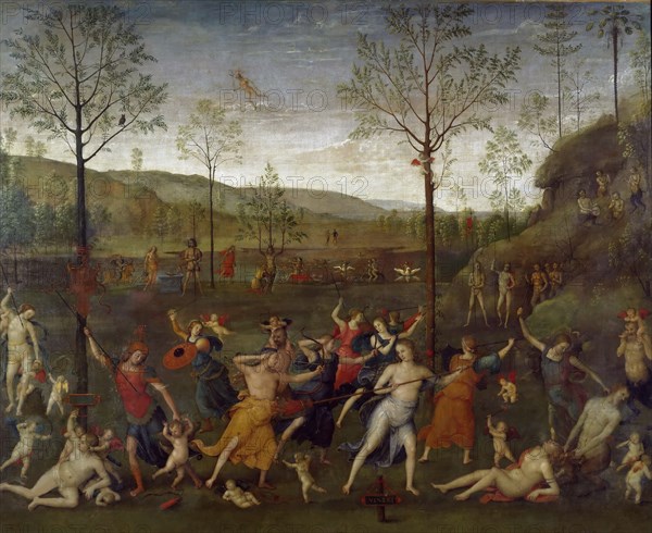 The Combat of Love and Chastity, 1503-1505. Creator: Perugino (ca. 1450-1523).
