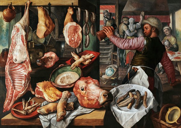 Butcher's Stall, 1568. Creator: Beuckelaer, Joachim (ca. 1533-1574).