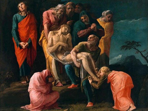 Christ Taken to the Tomb, c. 1527. Creator: Caravaggio, Polidoro da (ca 1499-1543).