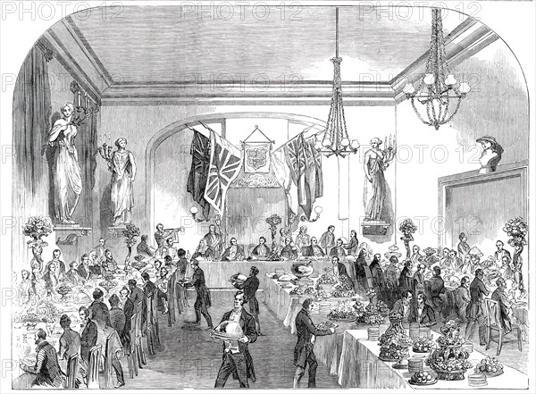 Grand Banquet to the Lord Mayor of London, at Hastings, 1850. Creator: Unknown.