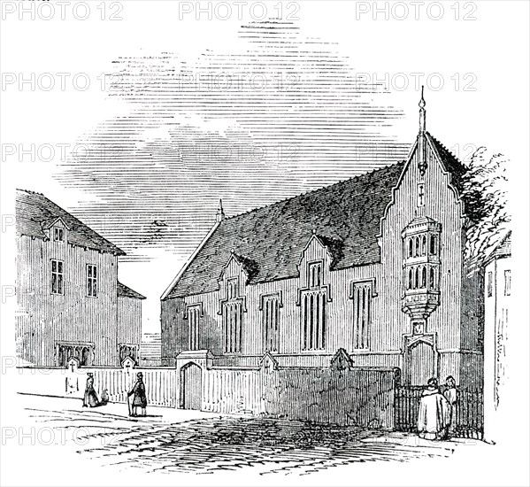 King Edwards's Grammar-School, at Lichfield, 1850. Creator: Unknown.