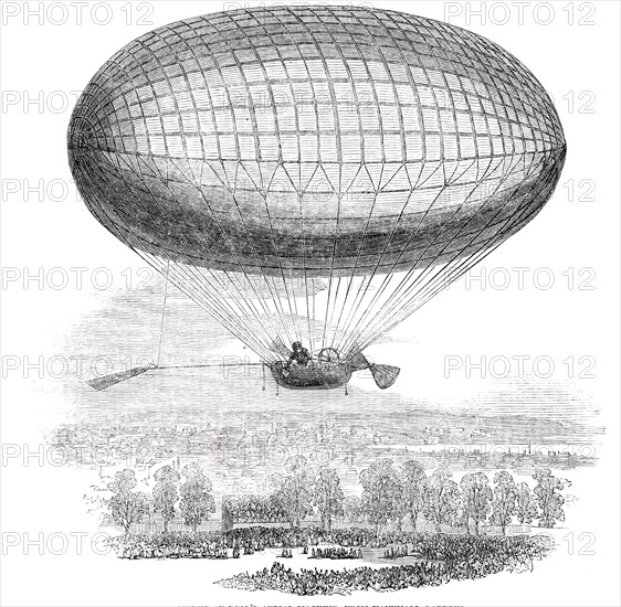 Ascent of Bell's Aerial Machine, from Vauxhall Gardens, 1850. Creator: Unknown.