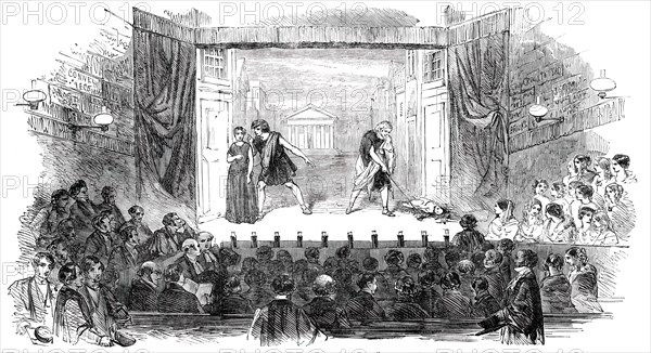 Westminster Play - Scene from the "Andria" of Terence, 1850. Creator: Unknown.