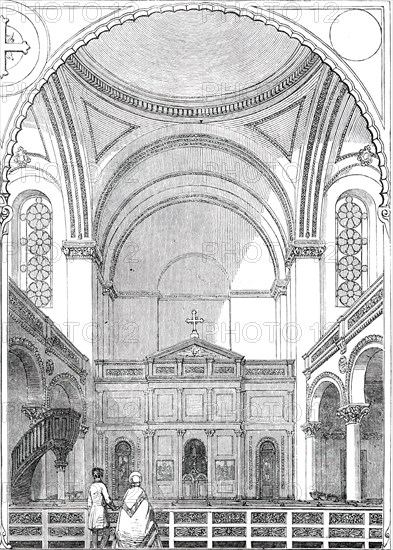 Interior of the New Greek Church London Wall, 1850. Creator: Unknown.