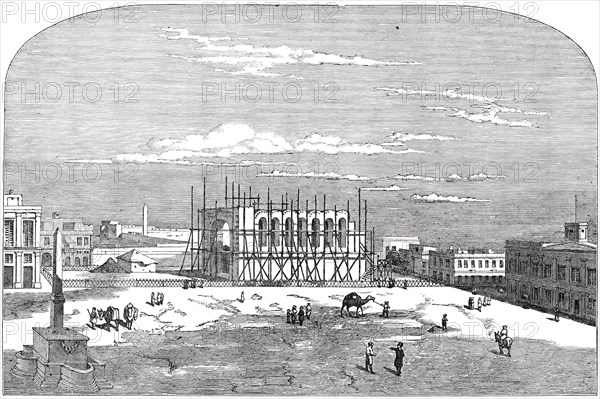 The Great Square in Alexandria - Present State of the Proposed Church..., 1850. Creator: Unknown.