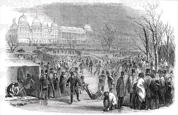 Skating in the Regent's-Park, 1850. Creator: Unknown.