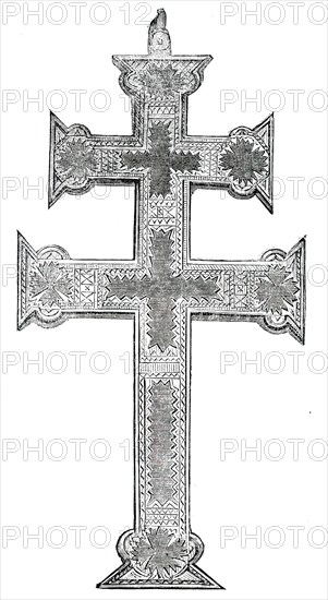 Reverse of an Ancient Cross found at Cork, 1850. Creator: Unknown.