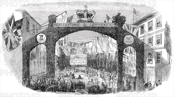 Arch across Queen-Street, Exeter, (Royal Agricultural Society of England Meeting and Exhibition), 18 Creator: Unknown.