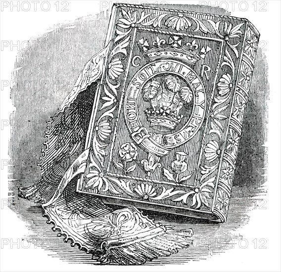 The Bible used by Charles I, 17th century, (1850).  Creator: Unknown.