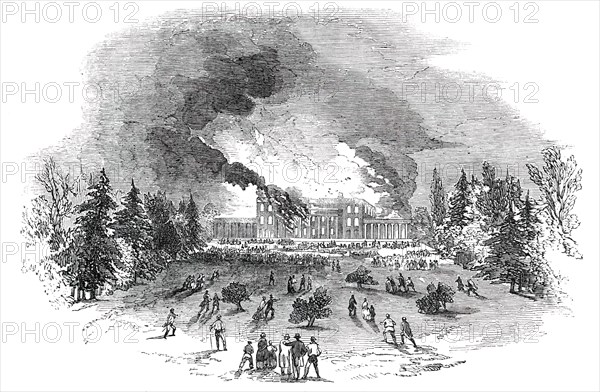 Destruction of Caversham-Park House by Fire, 1850. Creator: Unknown.