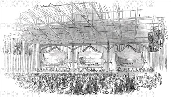 Public Dinner to Robert Stephenson, Esq., M.P., at Newcastle-Upon-Tyne, 1850. Creator: Unknown.