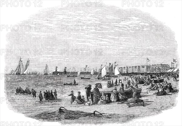 The Lowestoft Regatta - drawn by Duncan, 1850. Creator: Unknown.