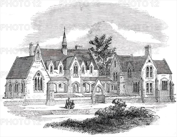 The Alfred Free Grammar-School, Wantage, Berks., 1850. Creator: Unknown.