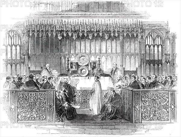 Consecration of the Bishop of Montreal, in Westminster Abbey, 1850. Creator: Smyth.