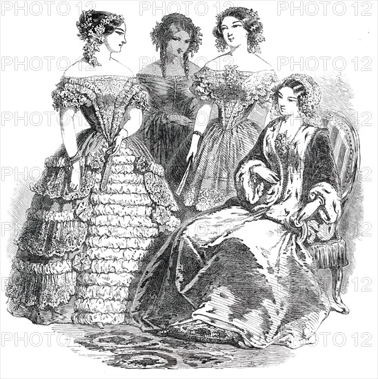 Paris Fashions for May, 1850. Creator: Unknown.
