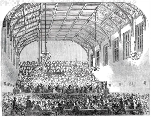 Opening of St. Martin's Hall, Long-Acre, 1850. Creator: Unknown.